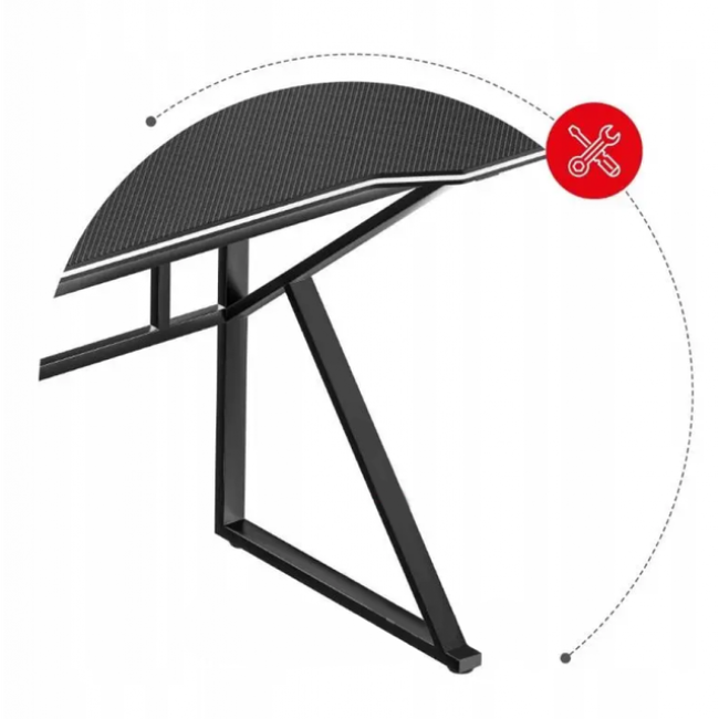 Игровой игровой компьютерный стол 0,8 мм Bonro 276 черный