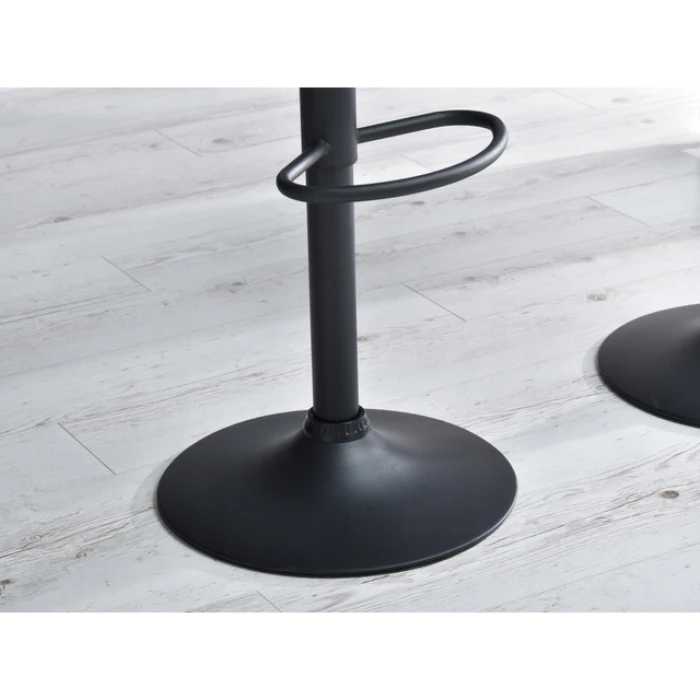 Барный стул со спинкой Bonro B-087 велюр зеленый с черным основанием.