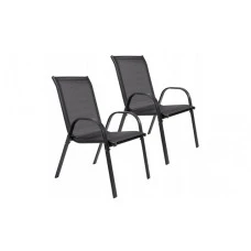 Стул садовый террасный Bonro B-1064 черный комплект (2 шт)