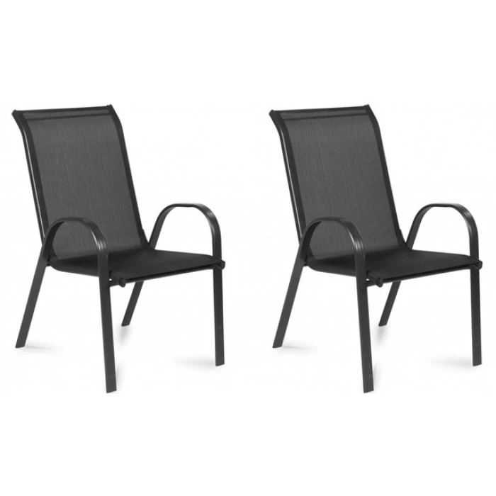 Стул садовый террасный Bonro B-1064 черный комплект (2 шт)
