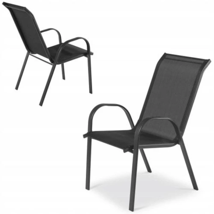 Стул садовый террасный Bonro B-1064 черный комплект (2 шт)