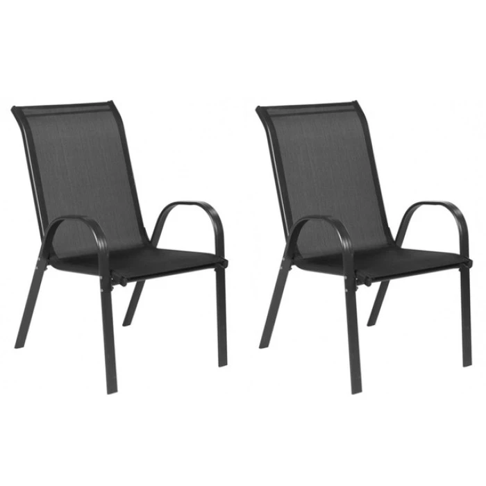 Стул садовый террасный Bonro B-1064 черный комплект (2 шт)