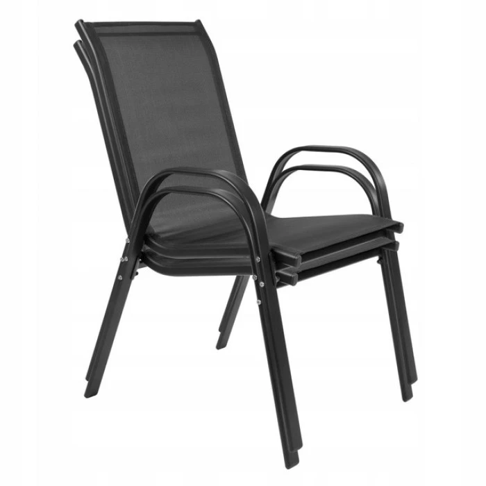 Стул садовый террасный Bonro B-1064 черный комплект (2 шт)