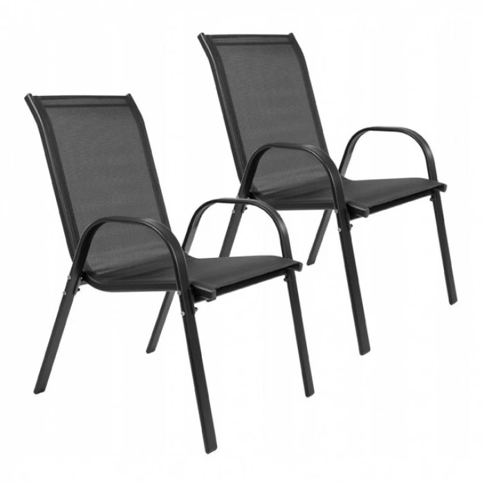 Стул садовый террасный Bonro B-1064 черный комплект (2 шт)