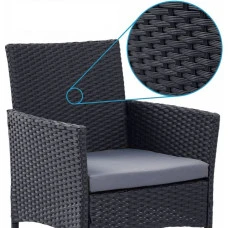 Набір садових меблів 4-місні Bonro B-6210-4 чорно-сірий