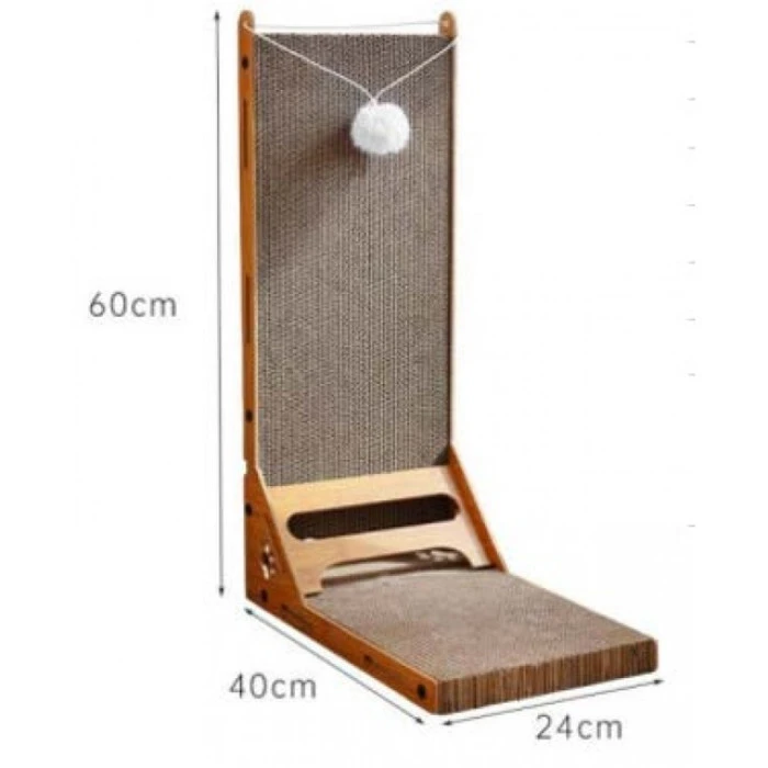 Кігтеточка кутова дряпка для кішок Bonro B-38 коричнева