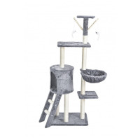 Игровой комплекс-дряпалка для кошек 138 см Bonro B-40 серый