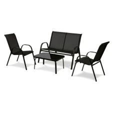 Комплект садових меблів 4-місні Bonro B-5063 чорний
