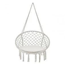 Кресло подвесное бразилийское качели гамак Bonro B-092-2 бежевый 120 кг + подушка