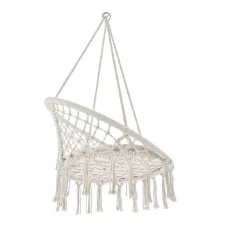 Кресло подвесное бразилийское качели гамак Bonro B-092-2 бежевый 120 кг + подушка