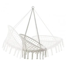 Кресло подвесное бразилийское качели гамак Bonro B-092-2 бежевый 120 кг + подушка