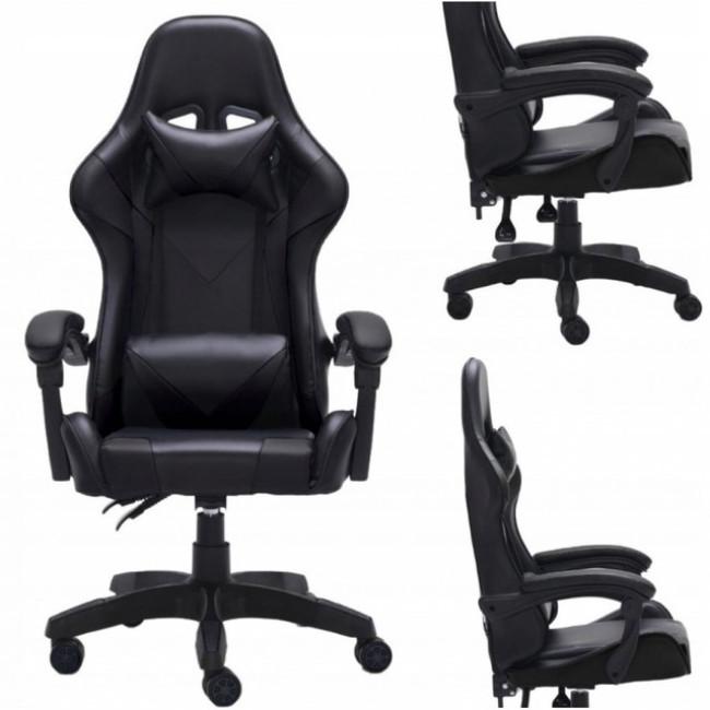 Геймерське крісло ергономічне з подушкою Bonro BN-086 чорне