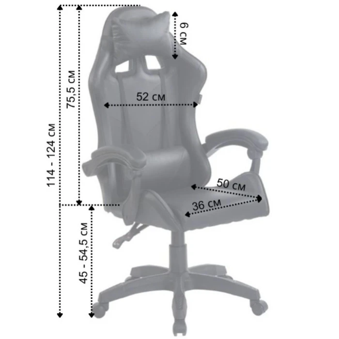 Геймерское эргономичное кресло с подушкой Bonro BN-086 черное