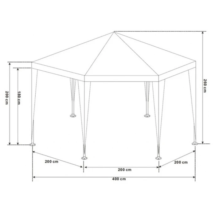 Садовий павільйон альтанка намет 6 стінок Bonro B-9007 синій