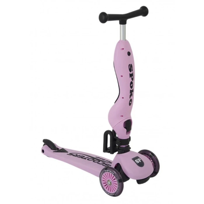 Самокат дитячий триколісний 2в1 Spoko SP-322 рожевий