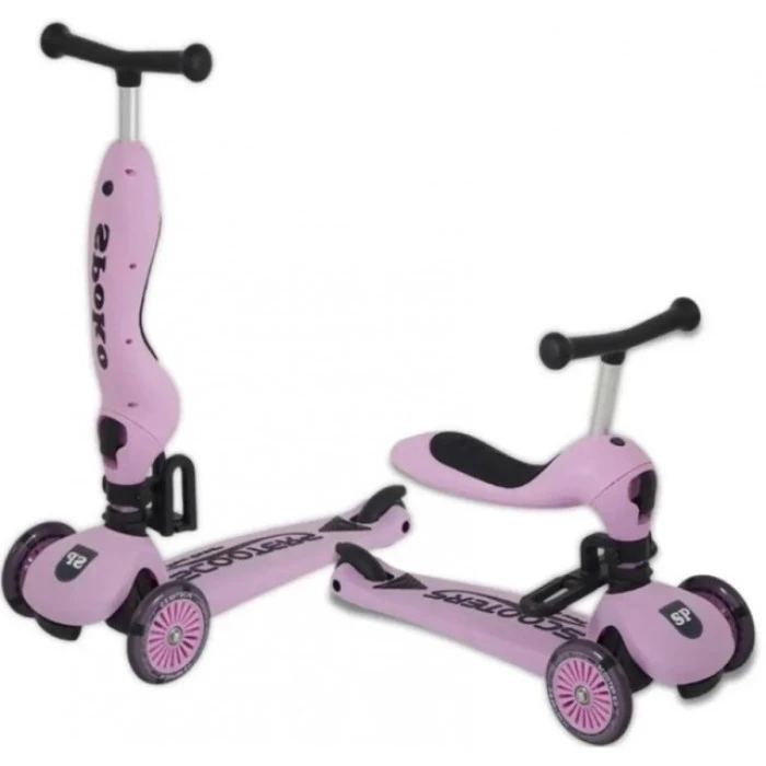 Самокат дитячий триколісний 2в1 Spoko SP-322 рожевий