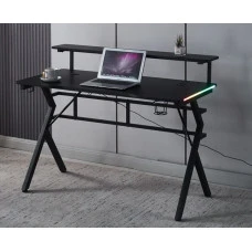 Игровой игровой компьютерный стол 18 мм Bonro B-08 черный RGB LED