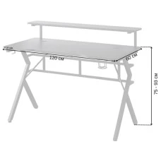 Игровой игровой компьютерный стол 18 мм Bonro B-08 черный RGB LED