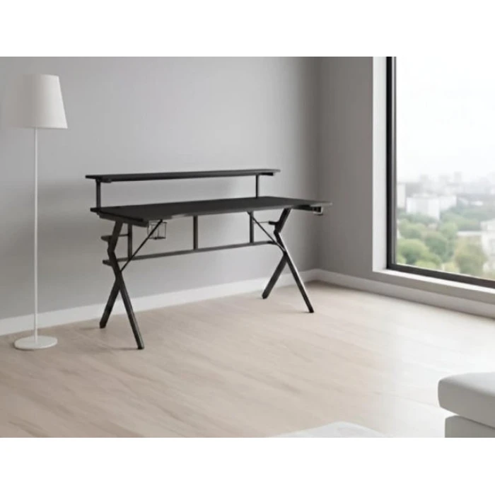 Геймерський ігровий комп'ютерний стіл 15 мм Bonro B-06 чорний