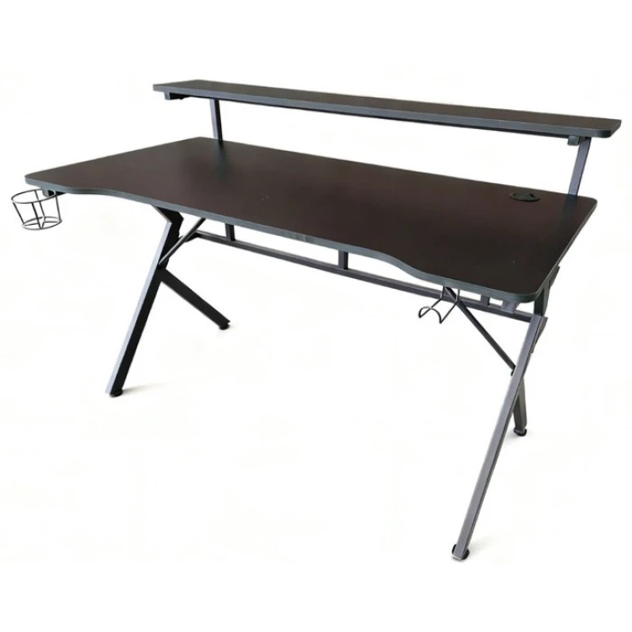 Геймерський ігровий комп'ютерний стіл 15 мм Bonro B-06 чорний