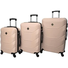 Валіза Bonro 2019 набір 3 штуки бежева