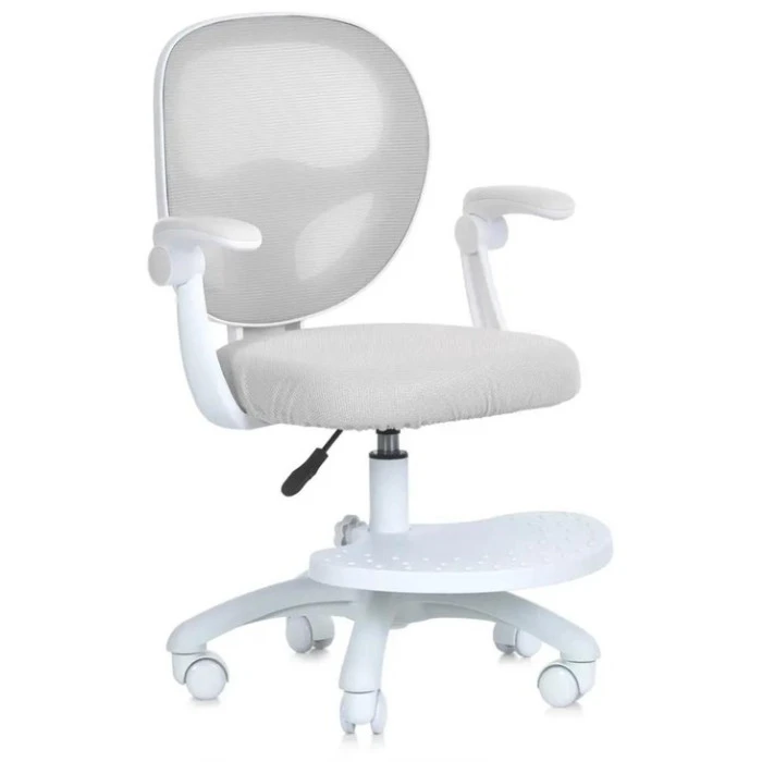 Стул компьютерный детский Bonro B-956 бело-серый