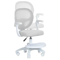 Стул компьютерный детский Bonro B-956 бело-серый