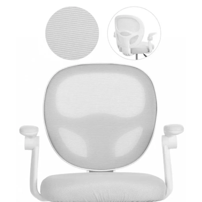 Стул компьютерный детский Bonro B-956 бело-серый