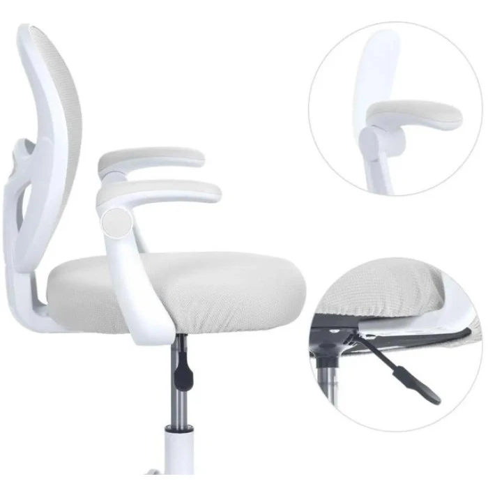 Стул компьютерный детский Bonro B-956 бело-серый