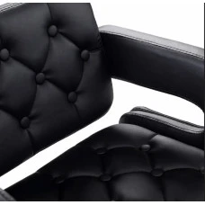 Барный стул со спинкой Bonro B-064 черный с черным основанием