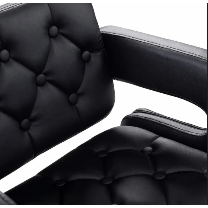 Барный стул со спинкой Bonro B-064 черный с черным основанием