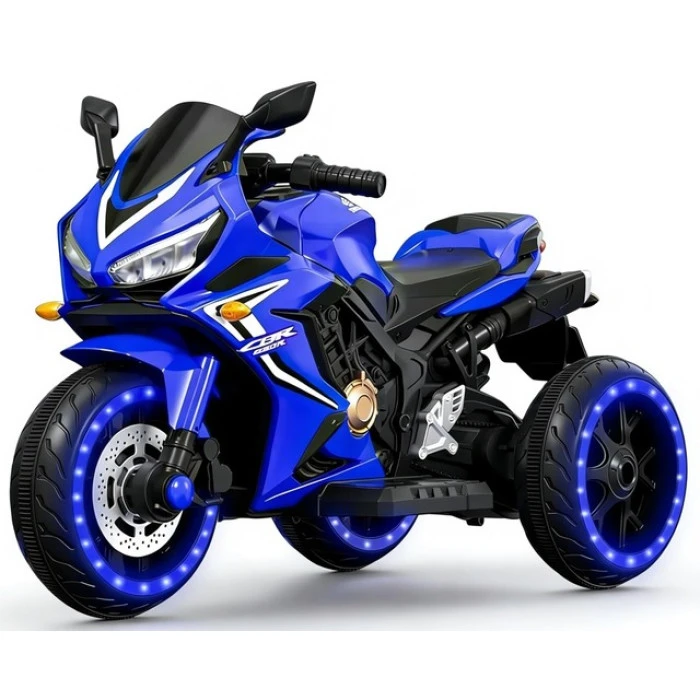Детский электромотоцикл SPOKO SP-518 синий (подсветка колес)