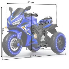 Детский электромотоцикл SPOKO SP-518 синий (подсветка колес)