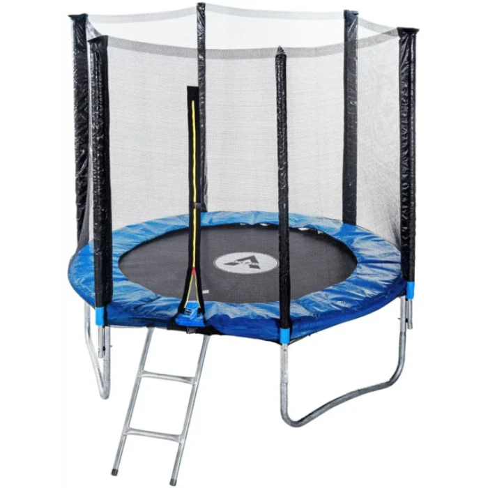 Батут детский с сеткой и стремянкой 183 см Atleto