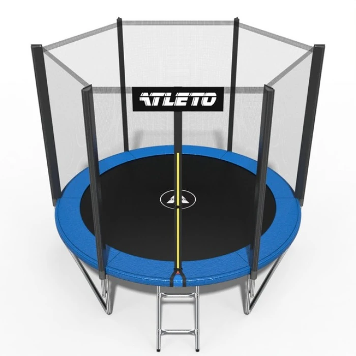 Батут детский с сеткой и стремянкой 183 см Atleto