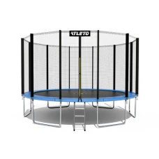 Батут детский с сеткой и стремянкой 490 см Atleto