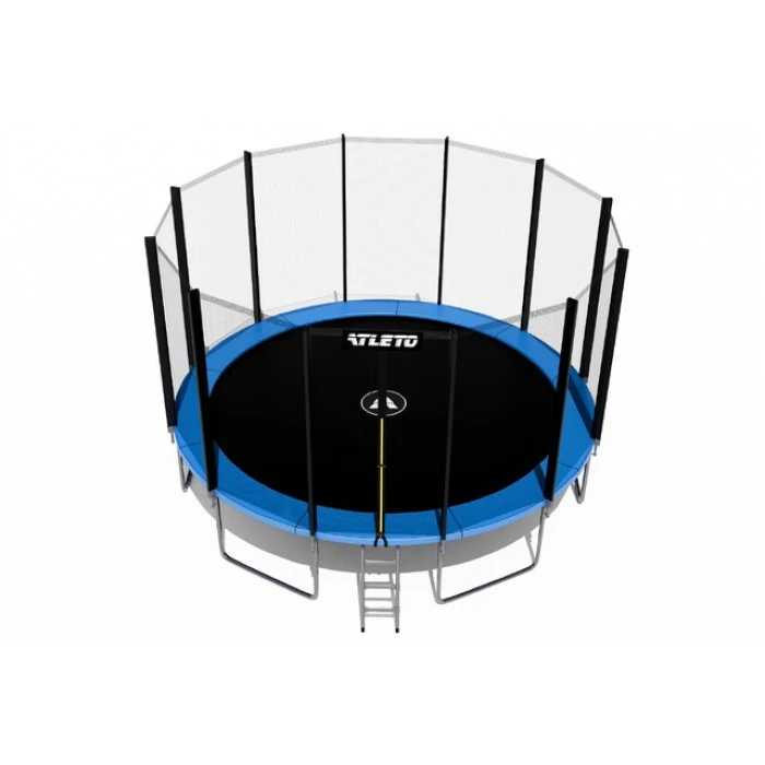 Батут детский с сеткой и стремянкой 490 см Atleto