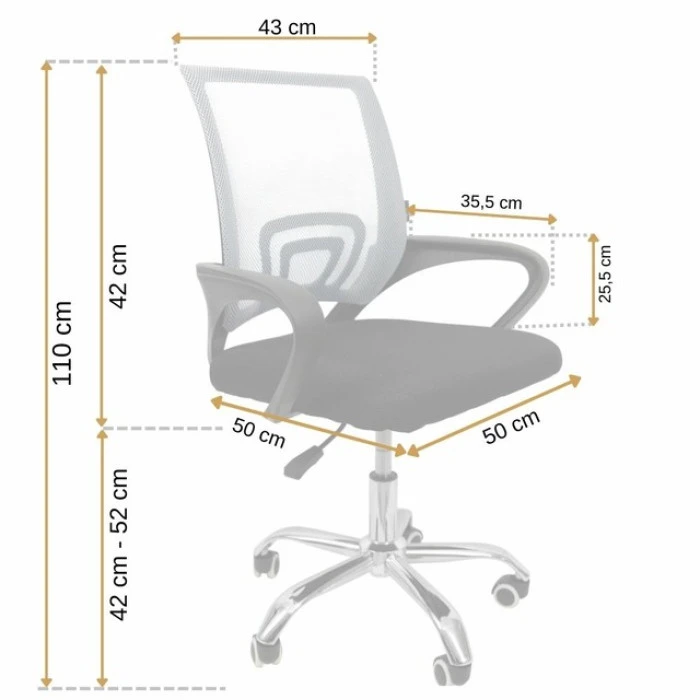 Крісло Bonro B-619 сіре
