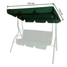 Дашок для садової гойдалки Bonro 170x110см зелений