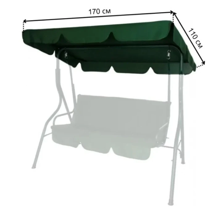 Дашок для садової гойдалки Bonro 170x110см зелений