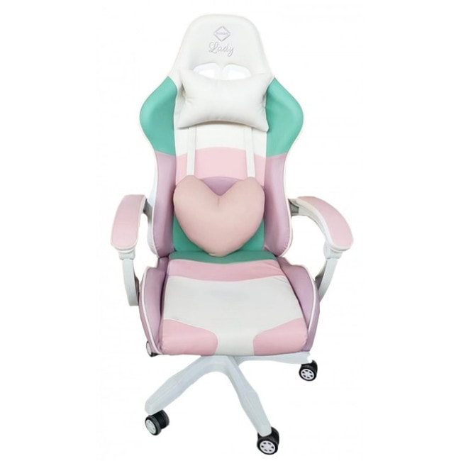 Кресло геймерское Bonro Lady 813 розово-фиолетовое