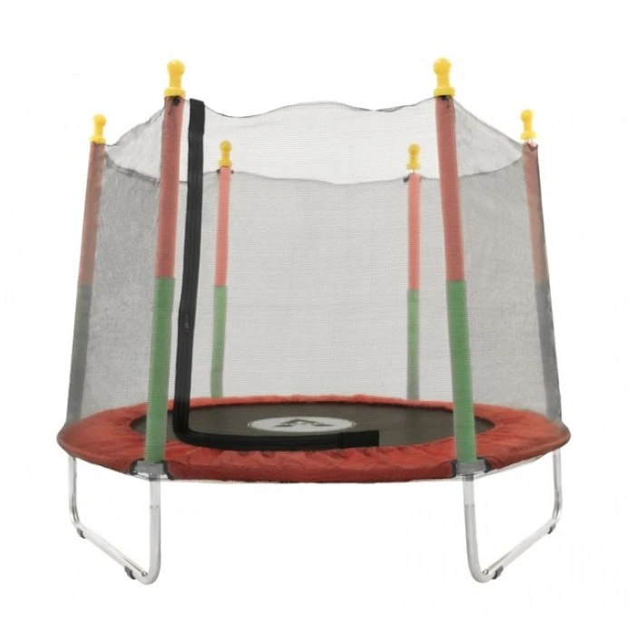 Батут манеж дитячий з сіткою Atleto 140 см червоний KRB10