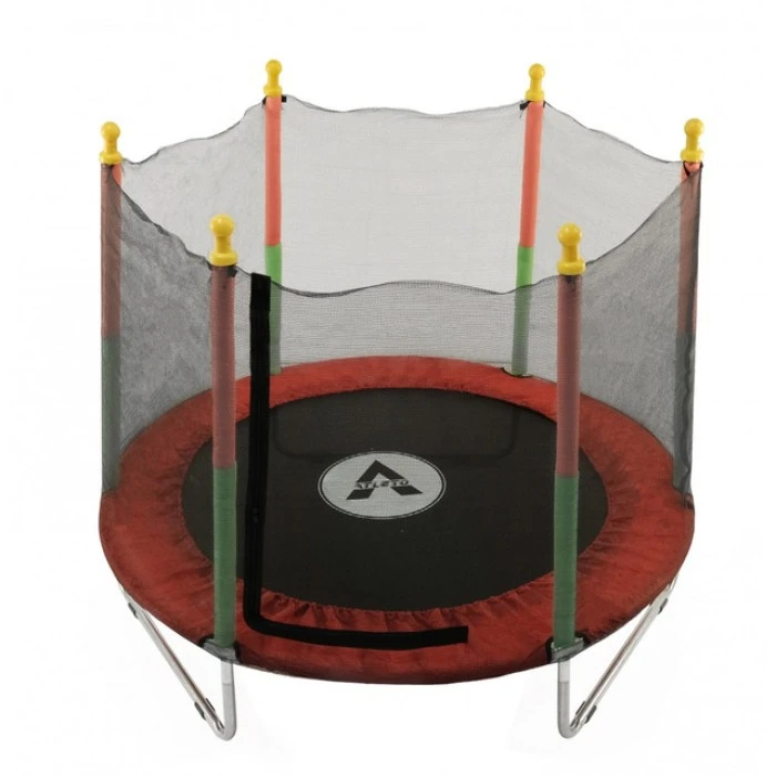 Батут манеж дитячий з сіткою Atleto 140 см червоний KRB10