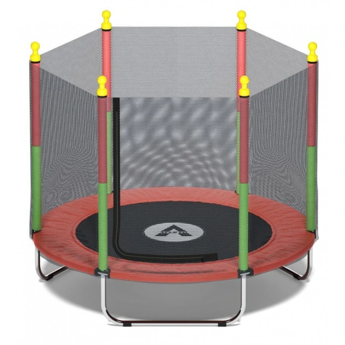 Батут манеж дитячий з сіткою Atleto 140 см червоний KRB10