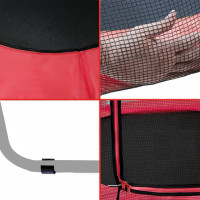 Батут манеж дитячий з сіткою Atleto 140 см червоний KRB10