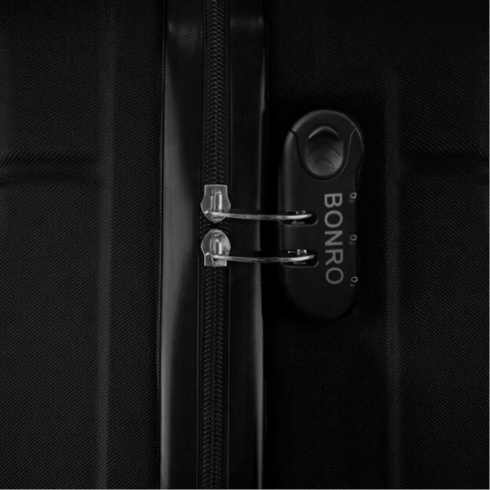 Чемодан комплект пластиковый 2 шт средний большой Bonro 2019 черный