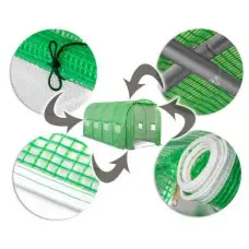 Теплица садовая парник для огорода с окнами Bonro UP-10м2