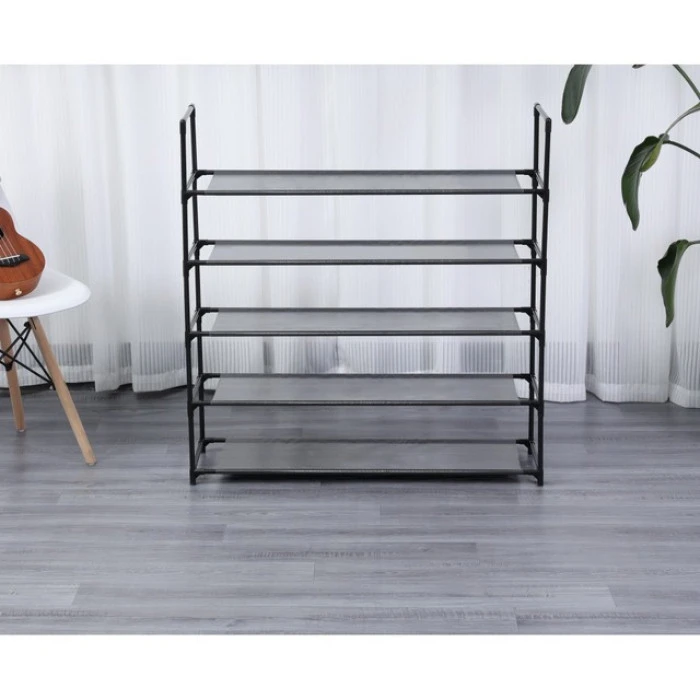 Полка для обуви 5-уровневая черная Bonro B26