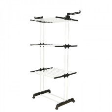 Многоярусная сушилка органайзер для одежды черно-белая Bonro B07