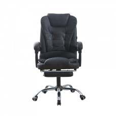 Кресло офисное на колесах Bonro BN-6071 черное с подставкой для ног